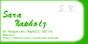 sara napholz business card